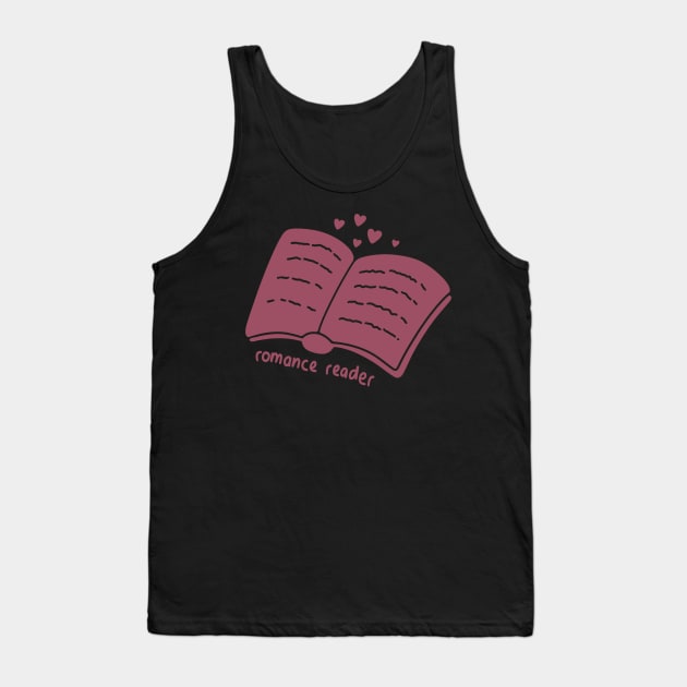 Romance reader red pink/purple simple design with hearts for readers Tank Top by loulou-artifex